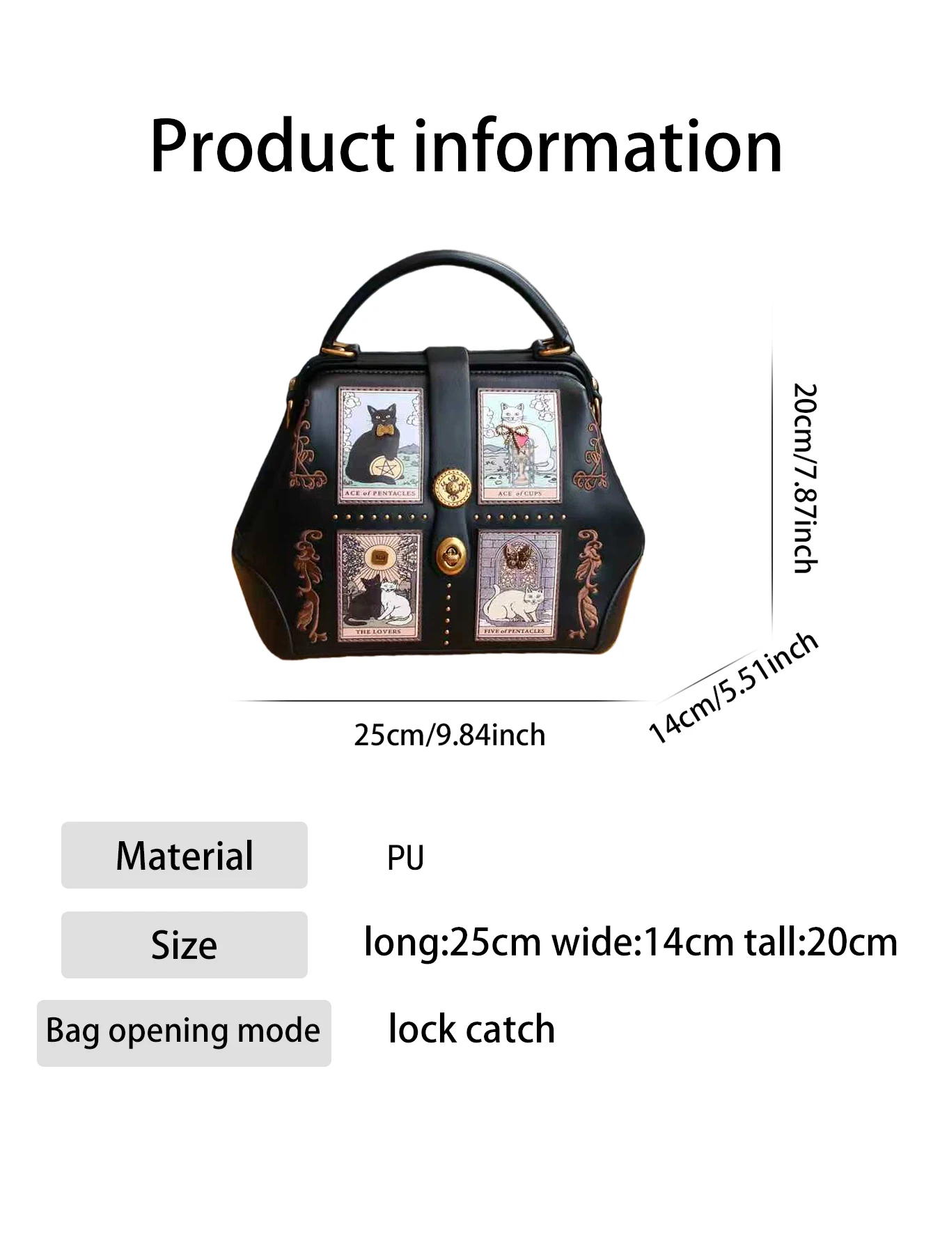 2026 Neues Nischendesign, Große Kapazität, Luxuriöse und Niedliche Katzen-Clip-Tasche, Hochwertige Verarbeitung, Exquisite Stickerei, Damenhandtasche – Detail 2