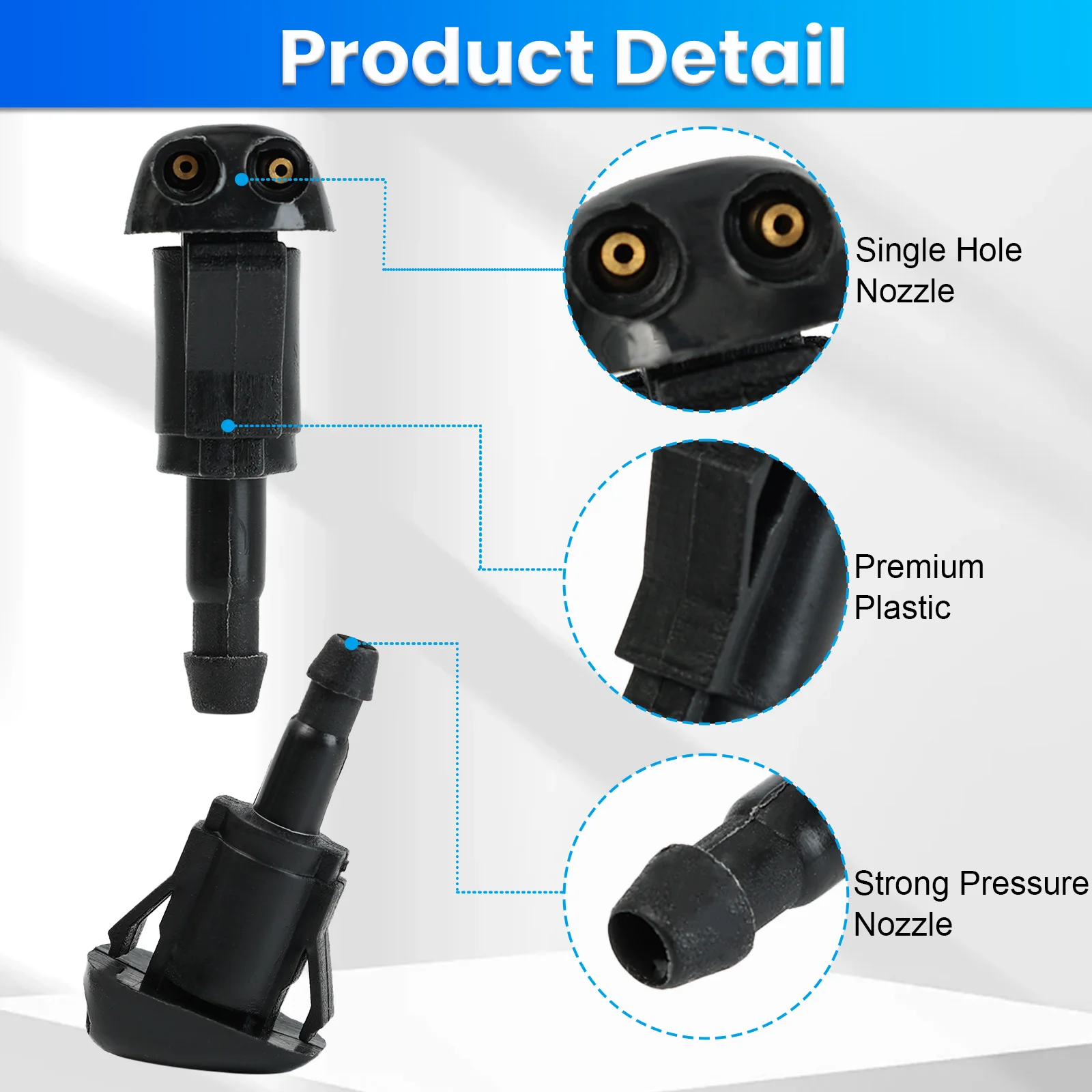 エリックのワイパー 2 ピース/ロットフロントガラスワイパーウォッシャージェットノズルフードスプレートヨタカムリ XV20 V20 1997 - 2001