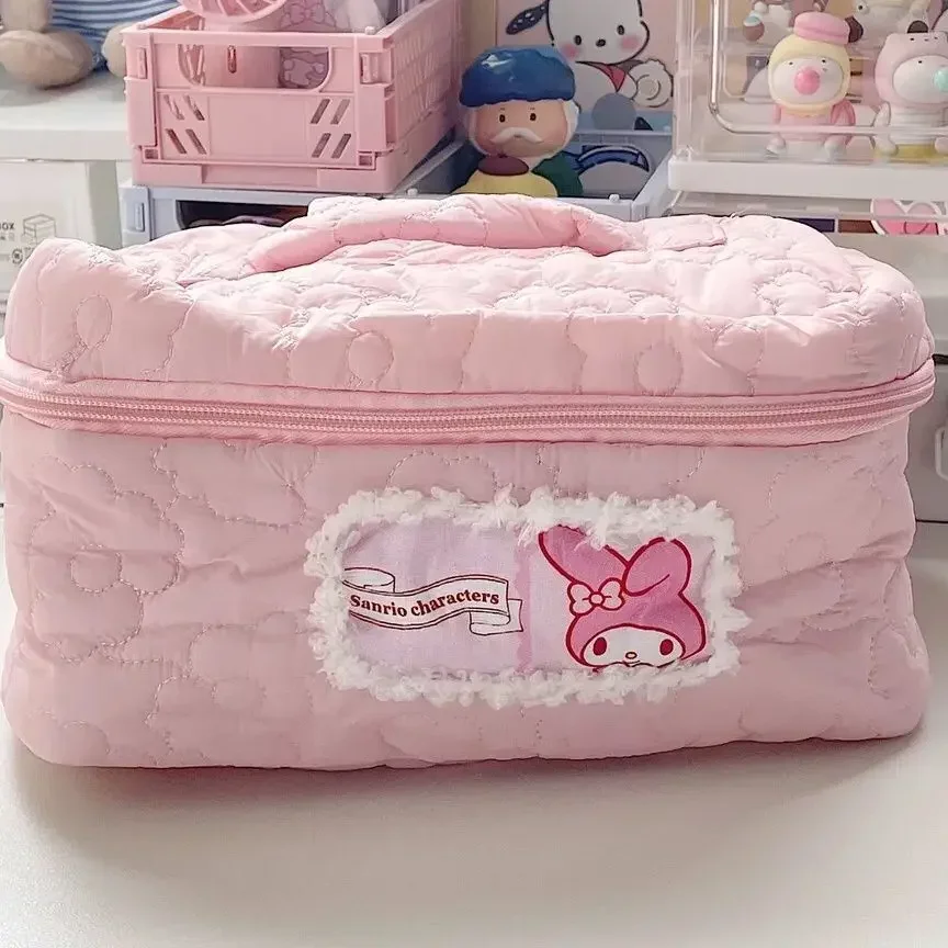 Sanrio Cinnamon Travel Girl tote Student Handbag makeup bag My Melody hello kitty Cosmetic Bag Cute Cartoon