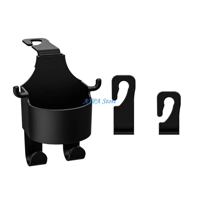 

U13C Car Headrest Cup Holder with Hook Car Back Hanging Mount Phone Holder Beverage Holders Auto Interior Accessories