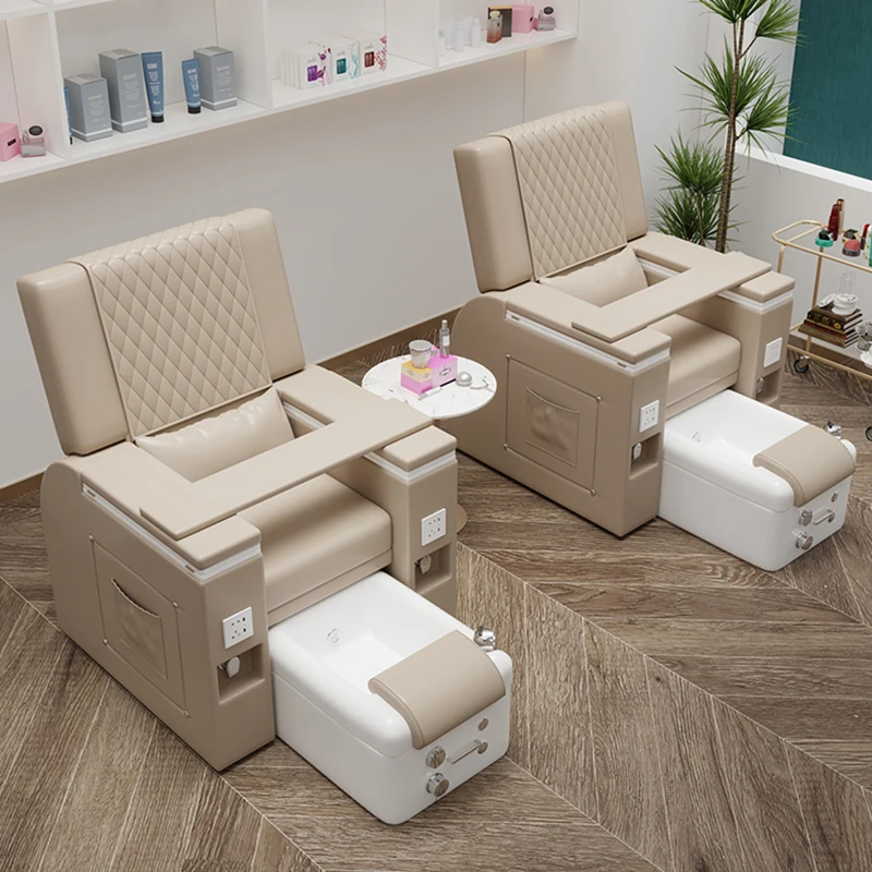 Multifunctional modern salon equipment electric massage pedicure manicure chair with usb and led light