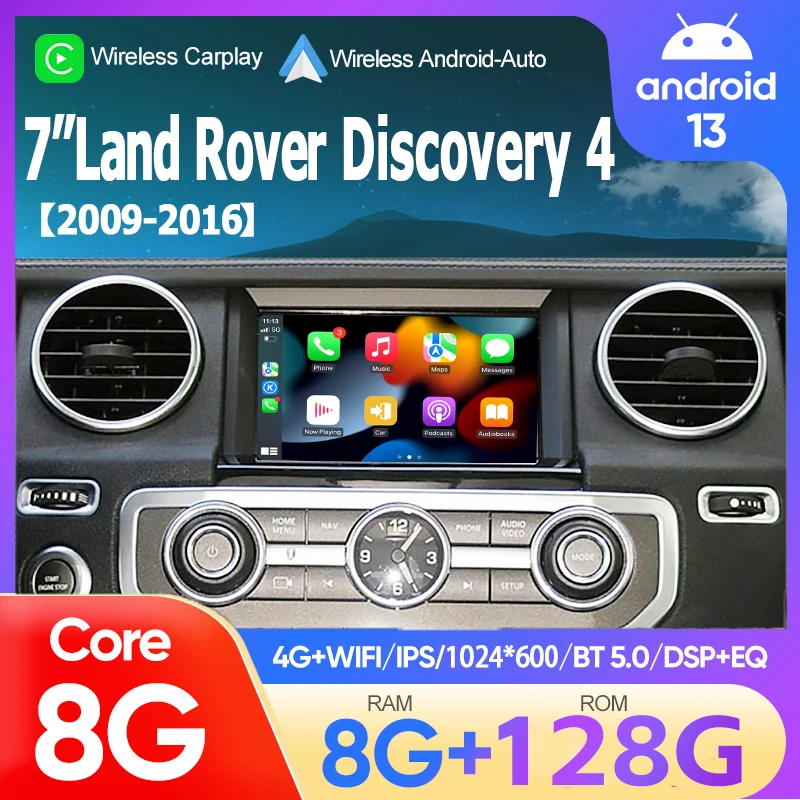 For Android13 Land Rover Discovery 4 LR4 2009 - 2016 8G 128G Car Radio Android GPS Navigation Multimedia Player CarPlay DSP