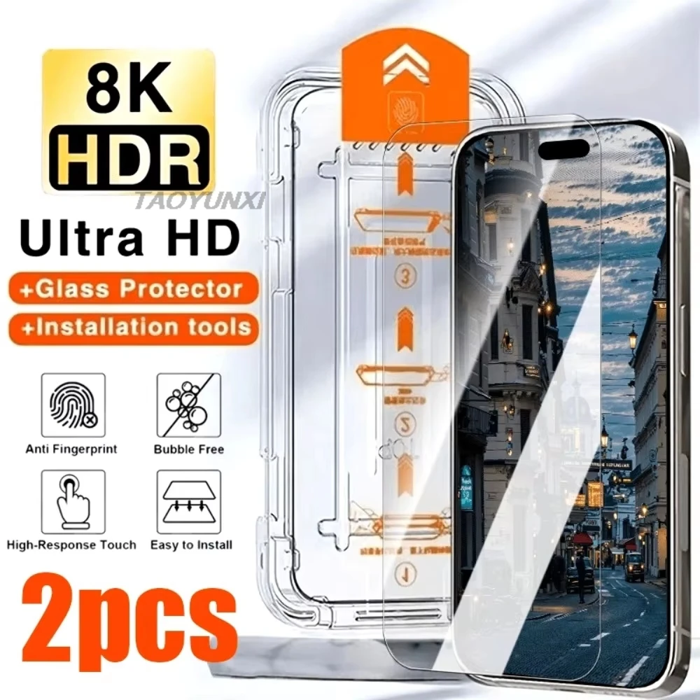 

1/2Pcs Dust Free Tempered Glass For Samsung S25 Ultra S26 Edge S24 S23 S22 Plus S21 FE A56 A36 A26 A16 A55 A54 A53 A35 A17 A73