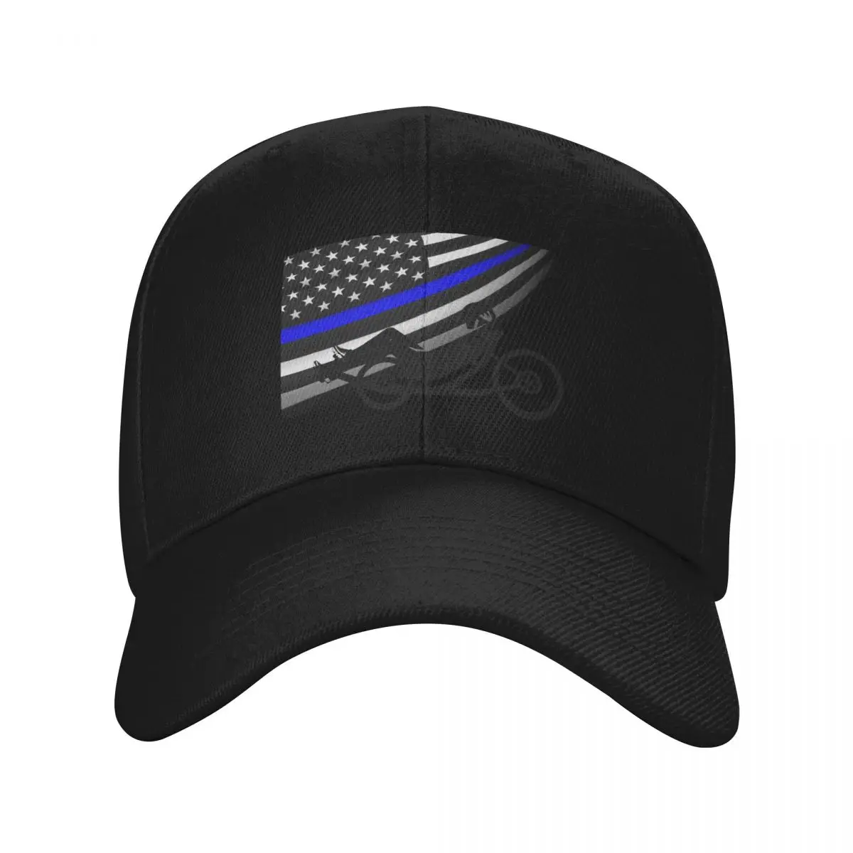 

Recumbent Life Design - Patriotic Law Enforcement 2 - Tadpole Guy Baseball Cap hiking hat Ball Cap Men Hats Women's