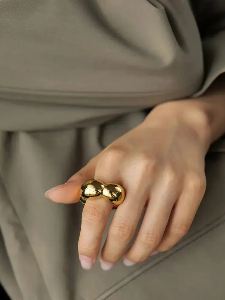 EManco – bague à fleurs en acier inoxydable, tendance, pour breloque en métal lourd, bagues de déclaration pour femmes, bijoux étanches, cadeau