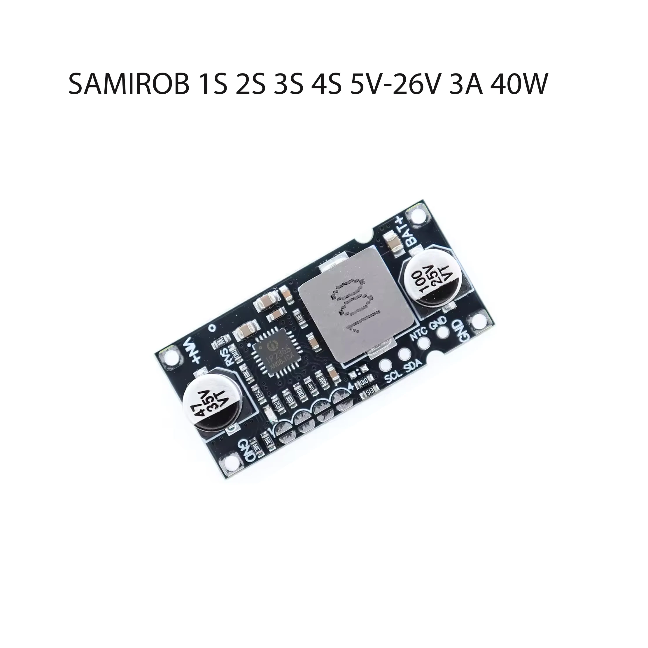 SAMIROB 1S 2S 3S 4S 5V-26V 3A 40W Lithium Batery Charging Step-Down Module With Temperature Protection Current Adjustable IP2365