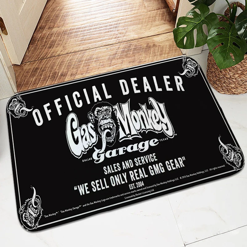 

Doormat Entrance Door G-Gas Monkey Bathroom Foot Mat Hallway Corridor Carpet for Kitchen Balcony Bath Rug Home Decor Items