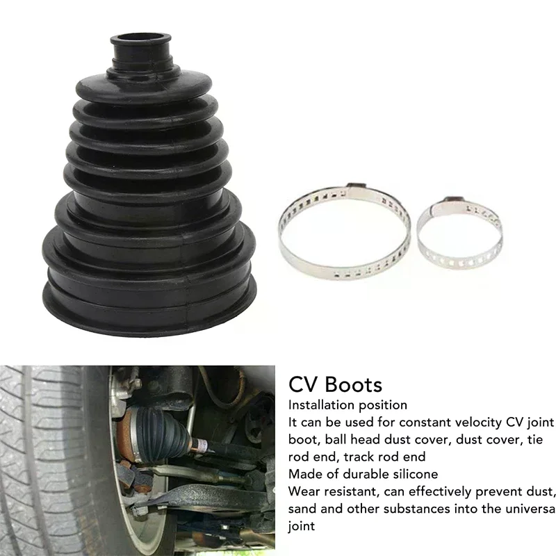 Car CV Boot Kit Constant-Velocity Dust Cover Joint Constant-Velocity Dust Cover Elasticity Drive Anti-Aging Wear Universal