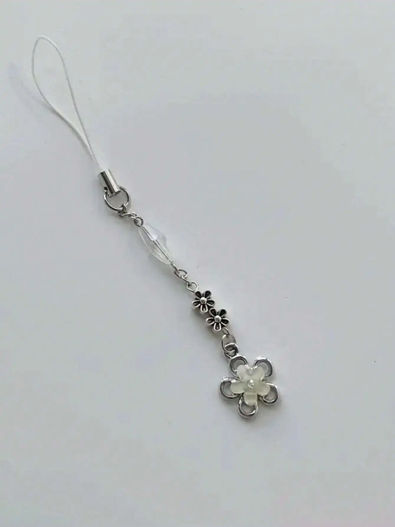 

Girly Crystal Flower Summer Phone Charm Lanyard