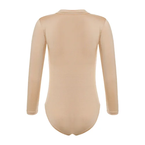 Imagen 2 del producto Leotardo desnudo de manga larga para niñas, ropa interior de Ballet, monos de entrenamiento de gimnasia, leotardo de baile, vestido de Ballet, ropa de ejercicio