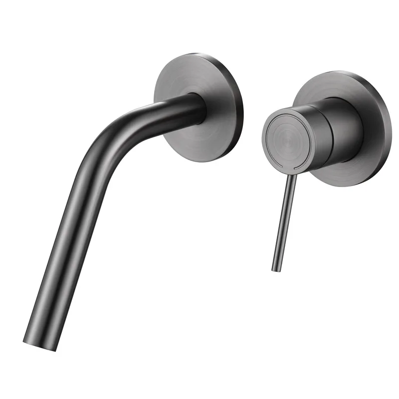 

Simple washbasin, hotel villa bathroom sink column basin, concealed wall faucet AM2501