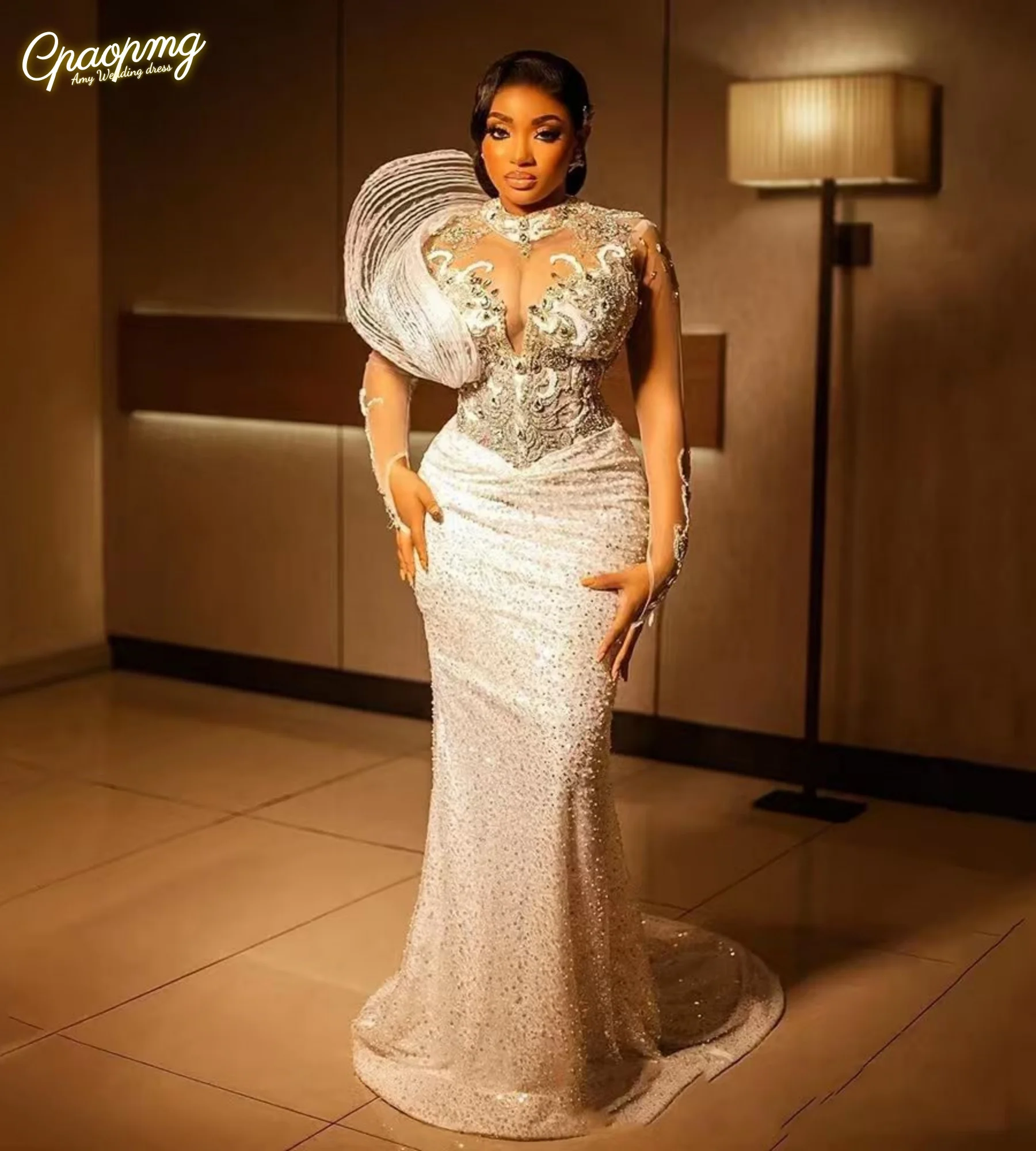 

Customized Sexy Glamour Suspender Tassel Translucent Diamond Dress Club Party Luxury Ladies Dress Party Dresses for Women