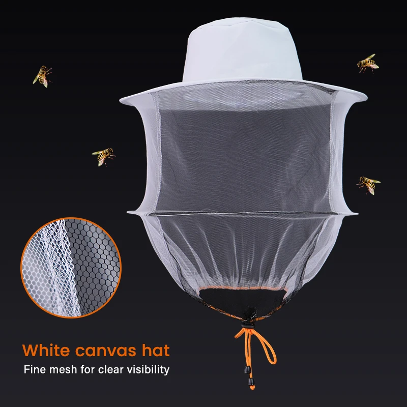 Beekeepers Professional Cap Beekeeping Hat with Brim Face Thickening Sunscreen Half-Length Special Protection Beekeeper Supplies