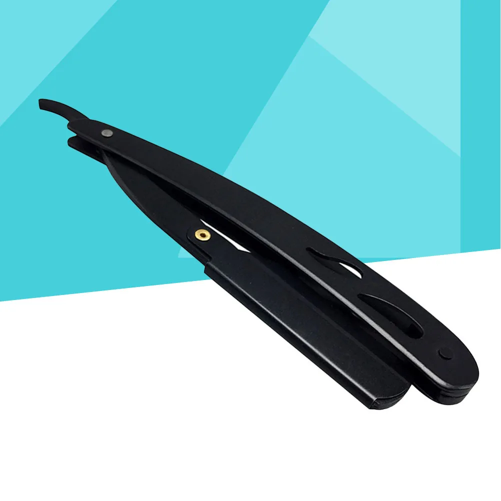 

Stainless Steel Safety Manual Razor For Men Vintage Folding Shaver Beard Trimmer Portable Travel Use Black Color