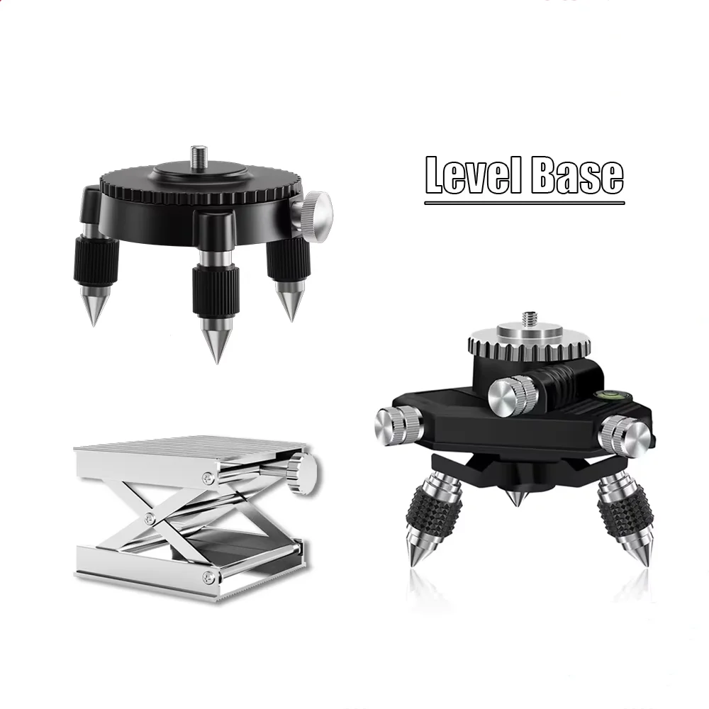 Trépied en métal à Rotation réglable, Base de Rotation, Interface 1/4 pouces, trépied Para Nivel Laser