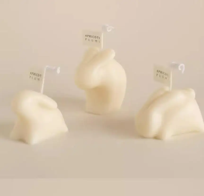 

325268 Ароматическая свеча с ароматом кролика «Абрикос и Слива» к Празднику середины осени, нишевый элитный аромат, подарочная коробка и сувенир на день рождения