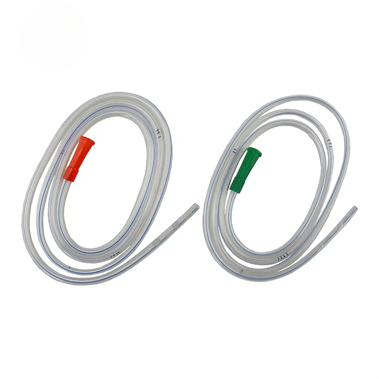medical grade fr6-fr24 size nasogastric gastric hospital disposable pvc silicone 75cm feeding stomach tube for single use