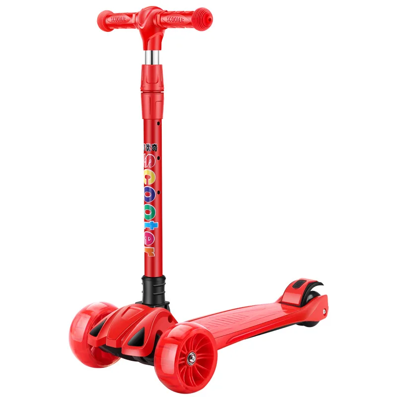 Children's Scooter Folding Boys and Girls' Scooter 2-6-8 Year Old Children's Single Leg Flash Scooter Manufacturer