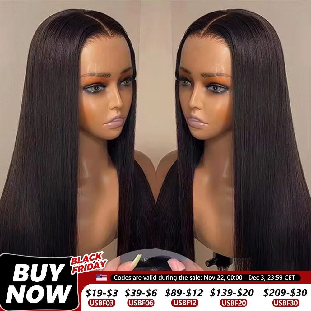 Pre Cut No Glue 4x6 Bone Straight Glueless Wig Human Hair 5x5 Ready To Wear Brazilian Lace Front Wigs For Women Preplucked Bling