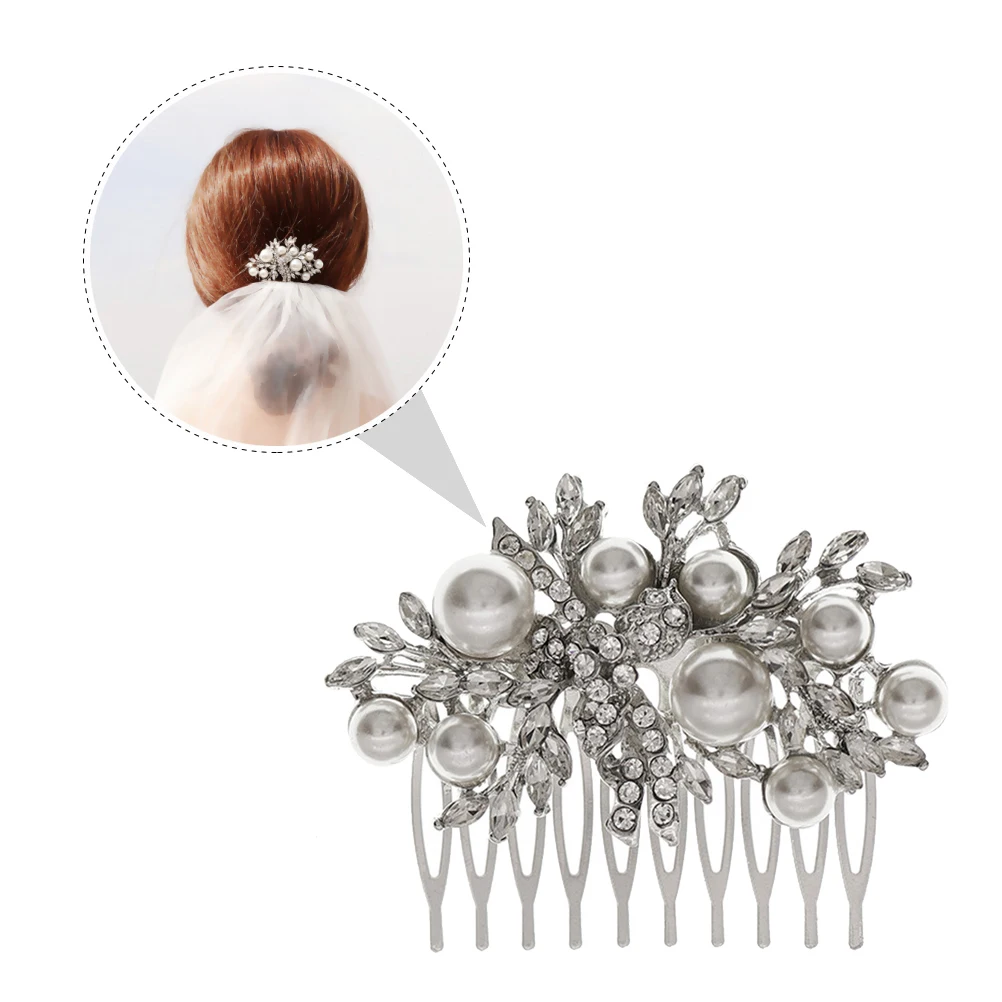 

Pearl Hair Comb Pins Retro Pearl Hairpins for Women Wedding Accessories Lightweight Alloy Hairstyle Decorations