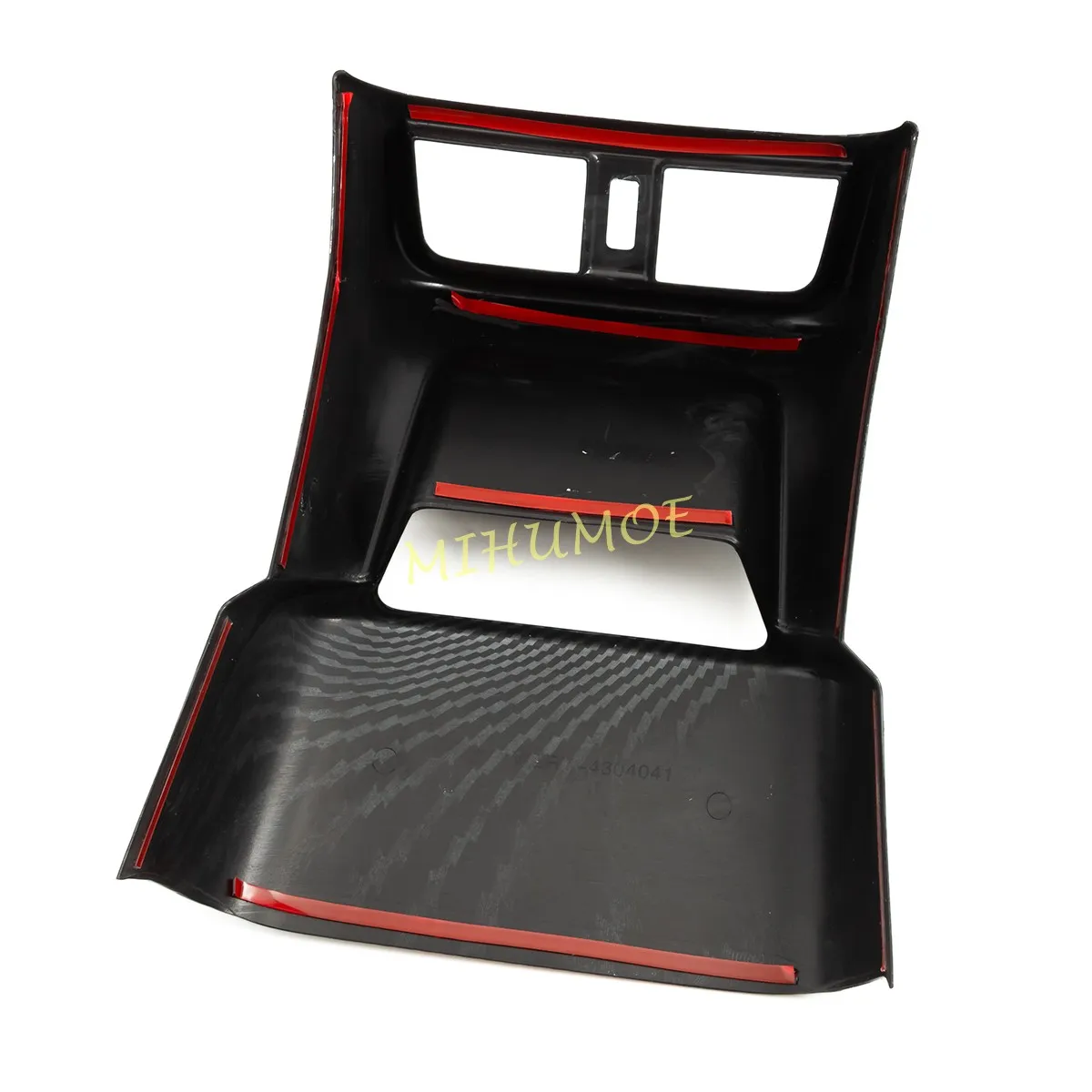 لكزس ES ES250 ES300h ES350 2019-2025 ألياف الكربون مسند ذراع السيارة صندوق خلفي تكييف الهواء تنفيس المخرج غطاء الكسوة الملحقات #6