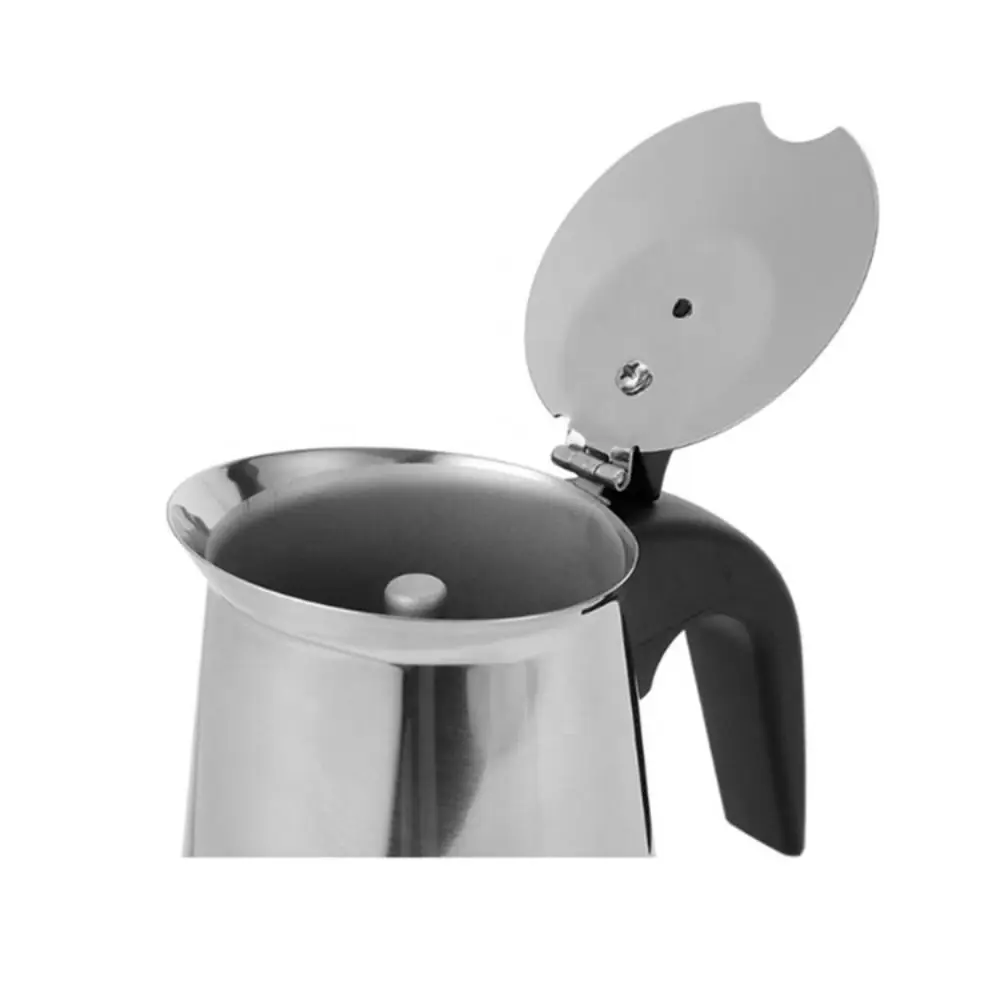 Stainless Steel Mocha Coffee Pot Sliver 200ml Capacity Espresso Coffee Maker Easy Clean Classic Design Stovetop Coffee Maker