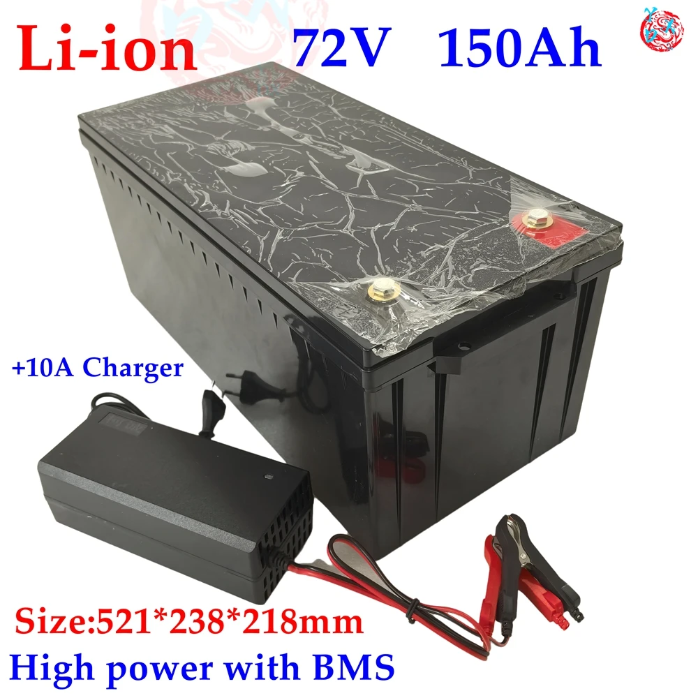 waterproof lithium 72V 100AH li ion battery With BMS for 5000W 8000W scooter AGV demo Go Cart Skateboard bike +10A charger