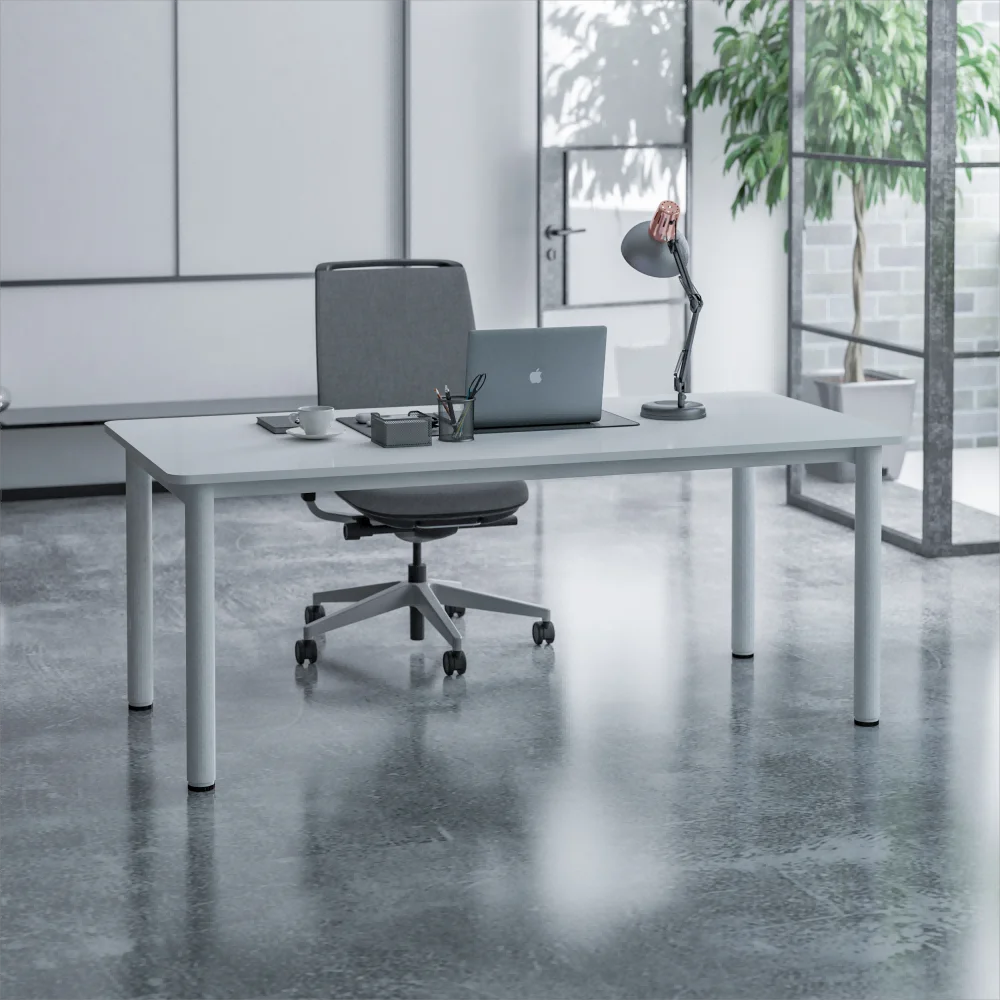 Ergonomic 4 Legs Single Motor Height Adjustable Table Stand up Electric Standing Desk Intelligent Lifting System Computer Desk
