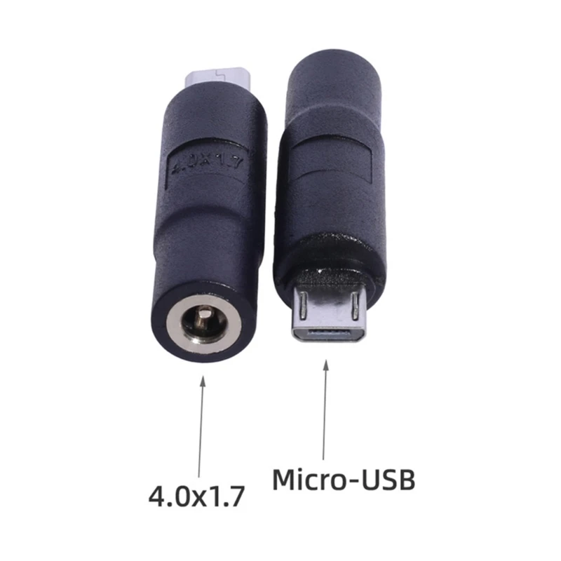 Conector carga del adaptador corriente USB DC4.0x1.7mm a 5 pines para luz LED cámara