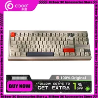 Cidoo V87 Pro Mechanical Keyboard Aluminum Alloy Multi-function Knob Bluetooth Three Modes Gaming Keyboard PC Gamer Accessories