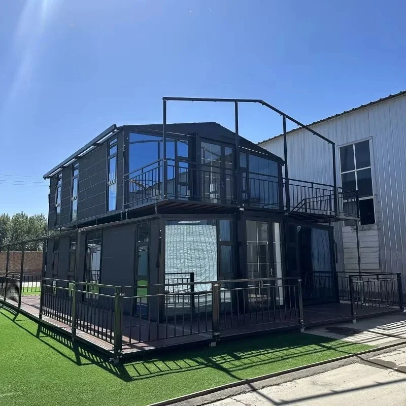 2 قصة حاوية منزل جاهز للطي حاوية قابلة للتوسيع منزل مقاوم للماء 30ft 40ft منزل حاوية قابلة للتوسيع #2