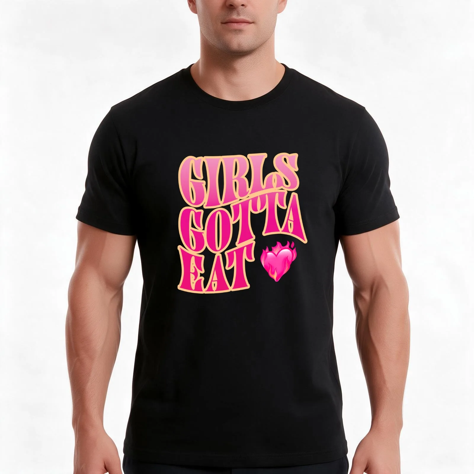 girls gotta eat merch T-Shirt Summer Casual Cotton Tee Oversized Streetwear Tops Vintage Graphic Print Unisex Men Women