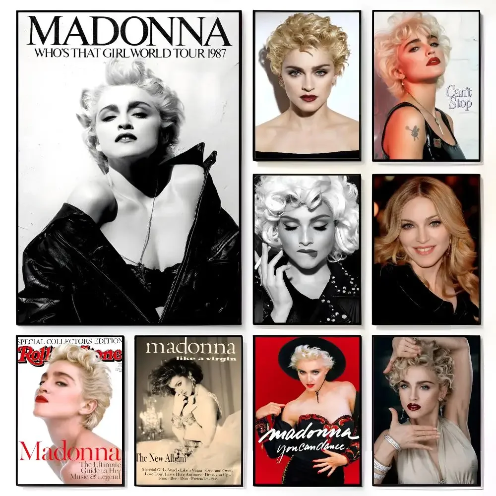Celebrity Singer M‑Madonna Ciccone Poster American Film Mural Home Childrens Room Wall Decor Print