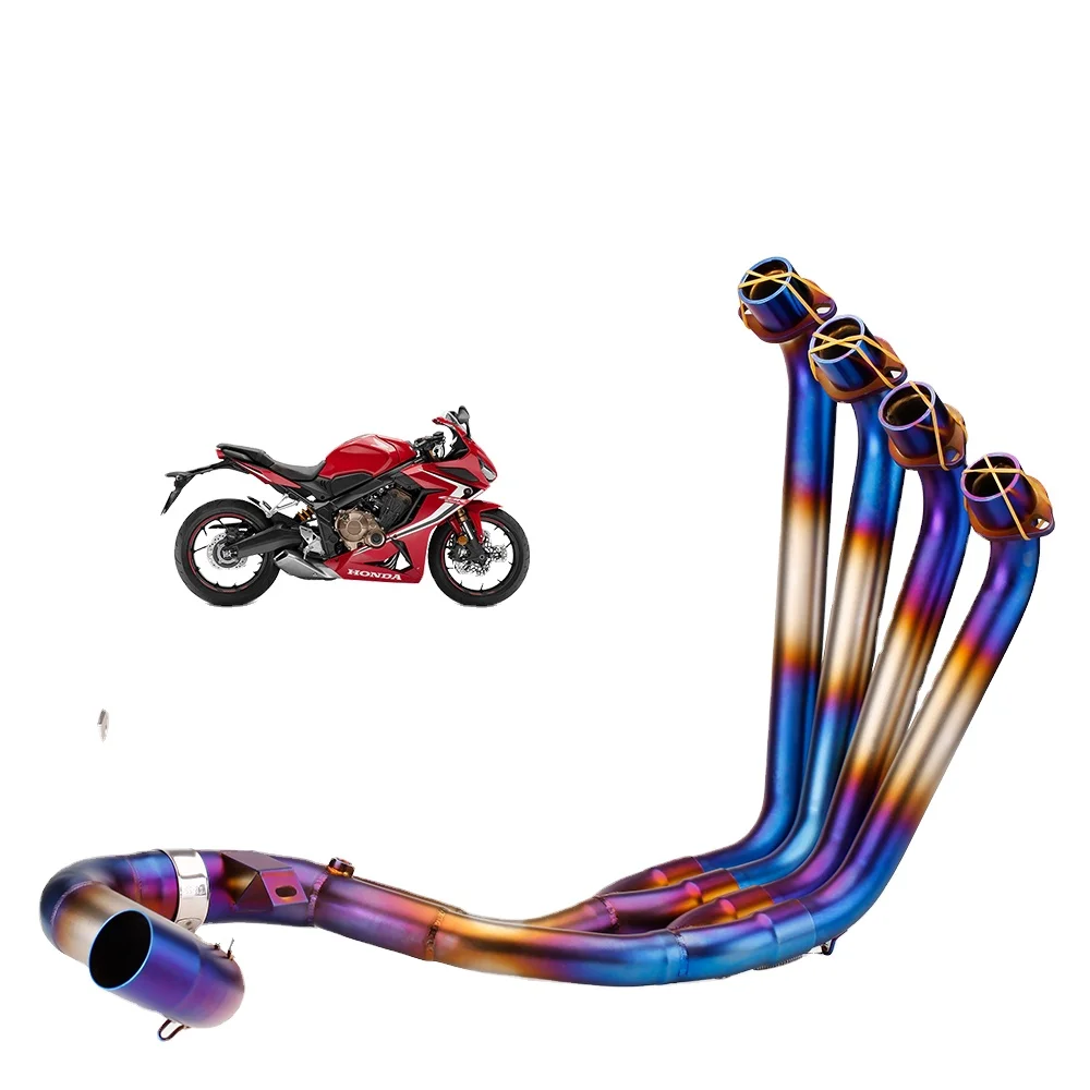 For CBR650 Full Motorcycle Exhaust System Escape Slip on Front Tube Link Pipe Connect 51MM Exhaust Muffler