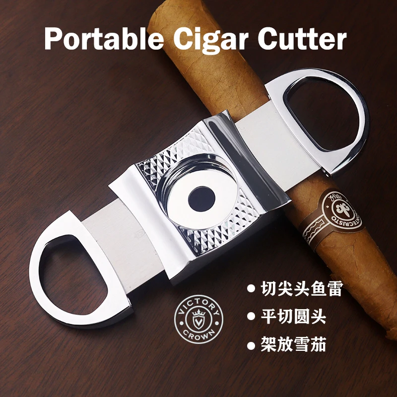 Portable Cigar Cutter Cigar Knife Multi-functional Pointed Torpedo Special Hole Sharp Stainless Steel Cigars Woman Free Shipping