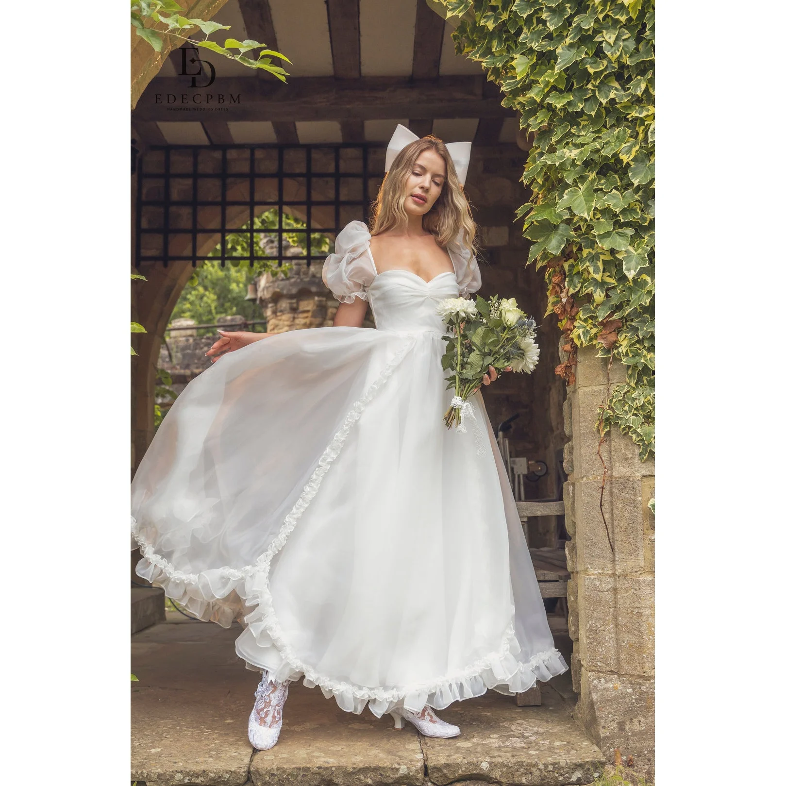 

EDECPBM Tulle Sweetheart White Ball Gown Evening Dress 2026 Prom Dress Elegant Cocktail Party فساتين براند Women Luxury New 2026