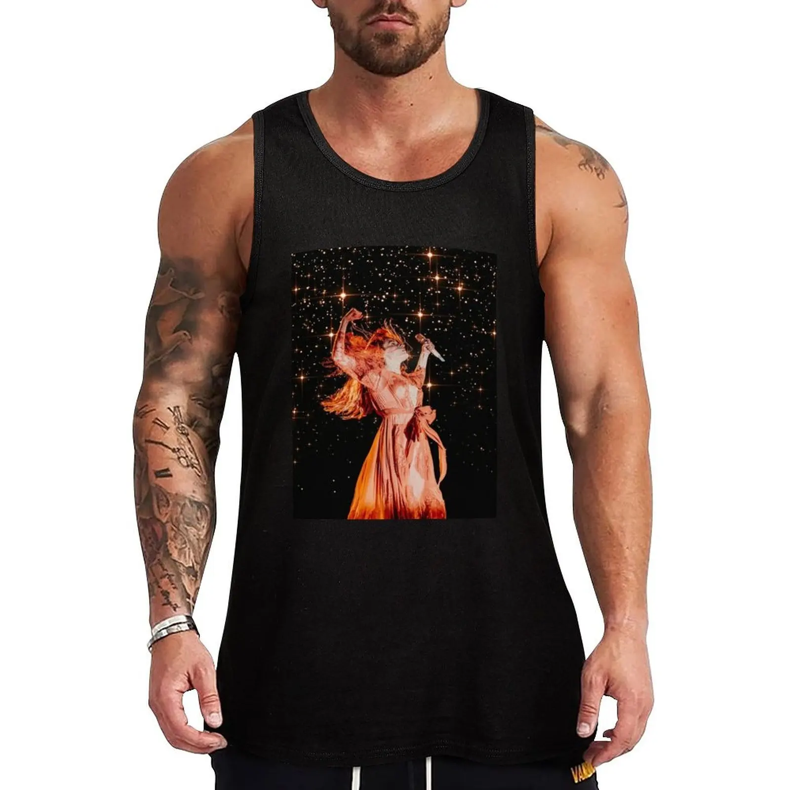 

Florence and the machine band Tank Top vest men mens clothing Sports clothing Male clothes