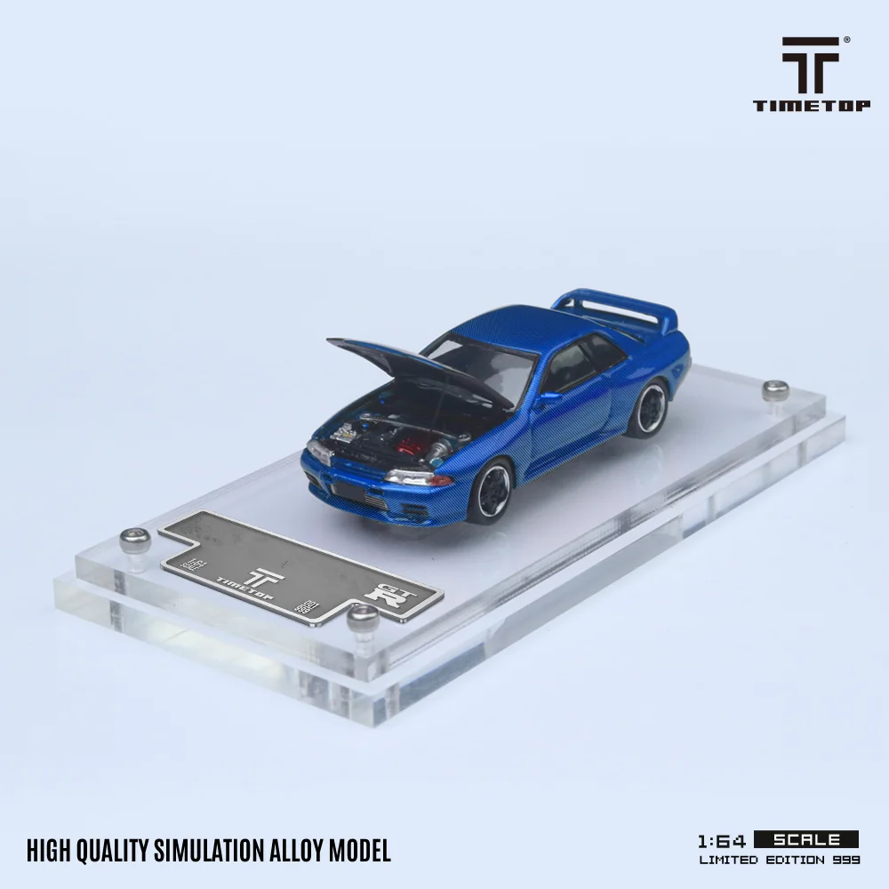 TIME MICRO/Time Top 1:64 GTR32 Red and Blue Gift box edition Painting Alloy Car Model Model Car Collection& Display& Gift