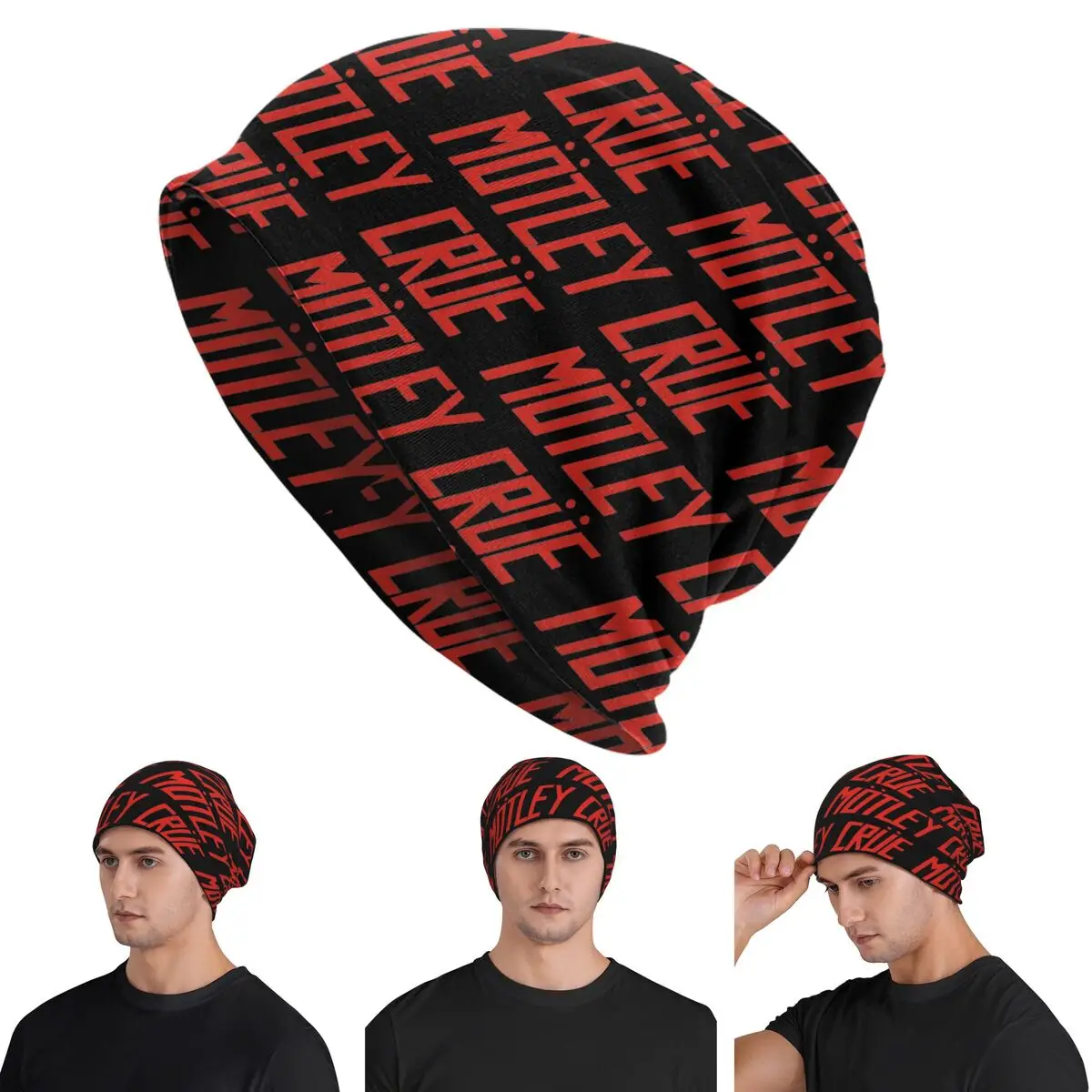 Motleys Crues Metal Rock Warm Knitted Cap Fashion Bonnet Hat Autumn Winter Outdoor Beanies Hats for Unisex Adult