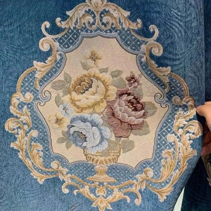 Custom  Size！！European Luxury Chenille High-end Atmospheric American Blackout Curtains for Living Dining Room Bedroom Decor