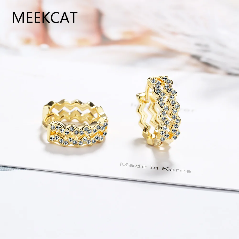 

925 Sterling Silver Minimalist Statement Waves Huggies Hoop Earrisngs for Women Fashion French Charms Jewelry Ear Buckle Aretes