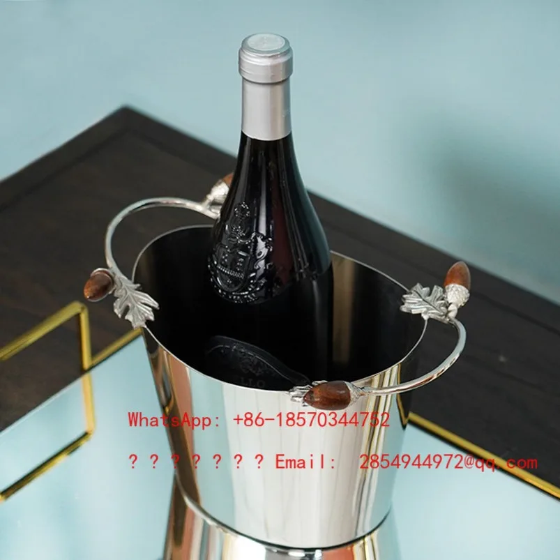 Home Ice Bucket Handmade Light Luxury Fashion Art Wine Set Restaurant Table Ornament