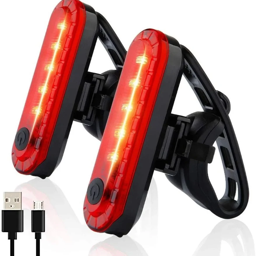 

Hot Sale Rear Bike Tail Light USB Rechargeable Red Ultra Bright Taillights Fit On Bicycle Easy to Install for Cycling Safety