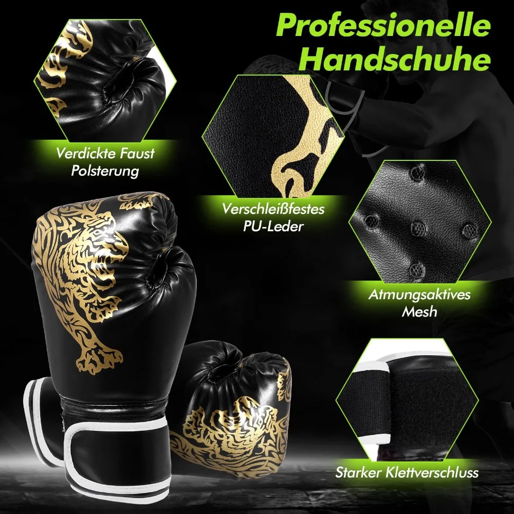 Picture 6: Punching Bag for Adults Leather Heavy Boxing Bag Set with Gloves Hand Wraps Hanging Bag for MMA Karate Kickboxing Muay Thai