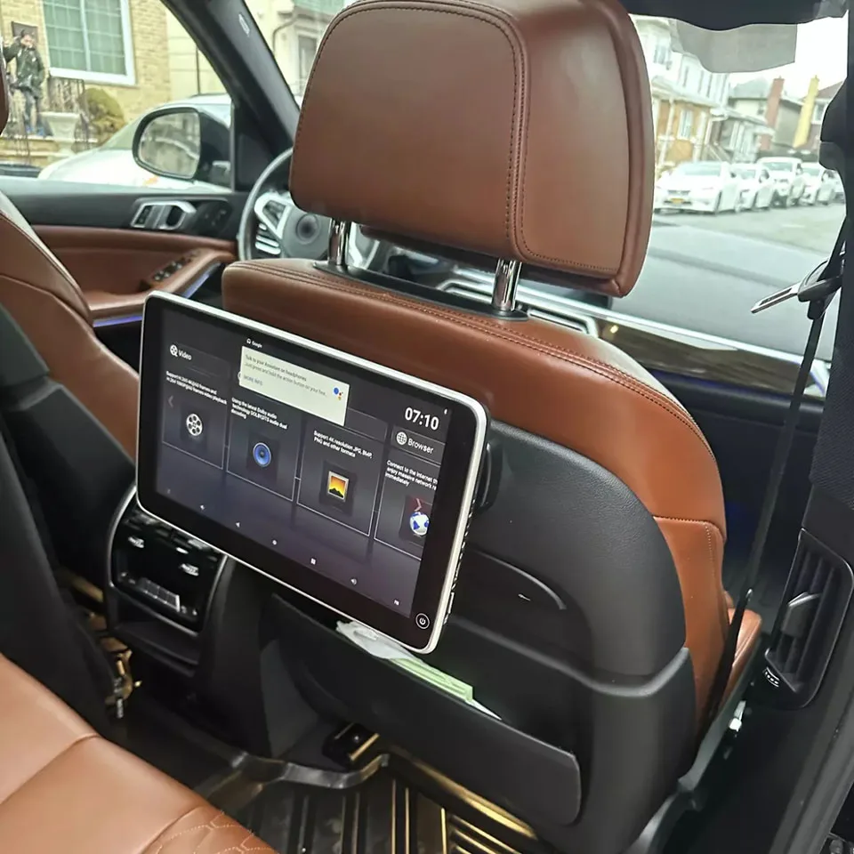 BacK TV Screen For BMW X5 G05 X6 G06 X7 G07 Rear Seat Entertainment System Headrest Android With Car Pillow Monitor Plug & Play - view 3