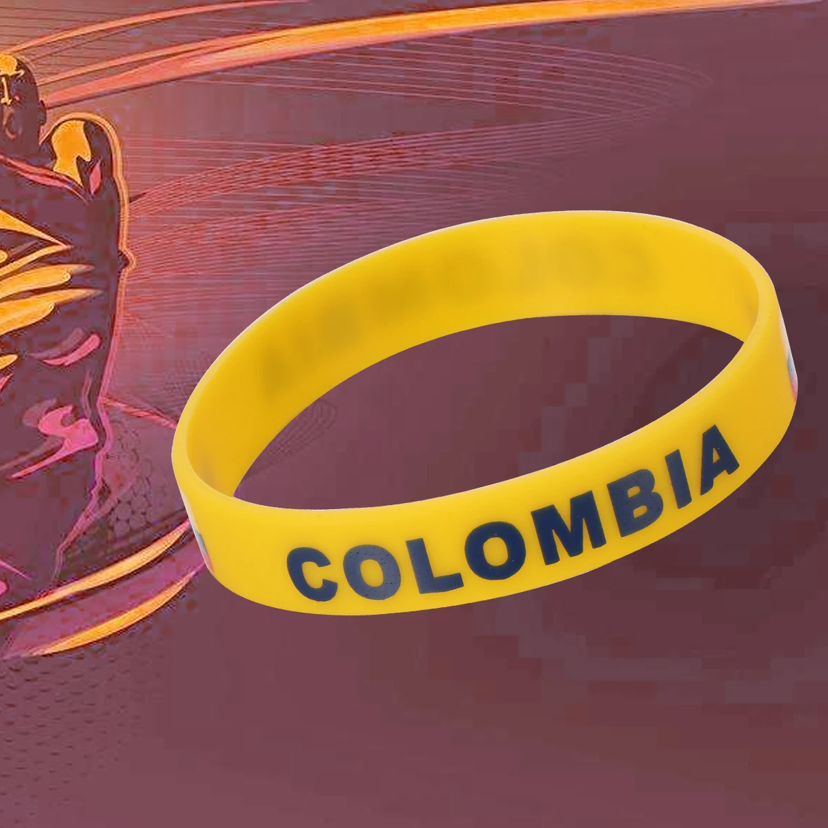 6 stuks siliconen landpolsbandje comfortabele duurzame armband voetbalspellen fanvlag juichen accessoire