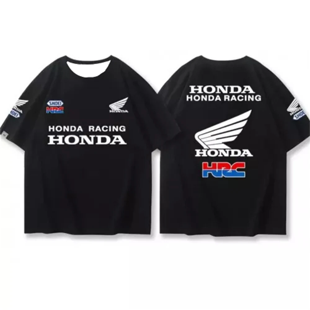 

2025 New Men Honda HRC Racing Limited Edition Black Tshirt Quick-Drying Casual Short-Sleeve Men Women Motorcycle Top Clothing