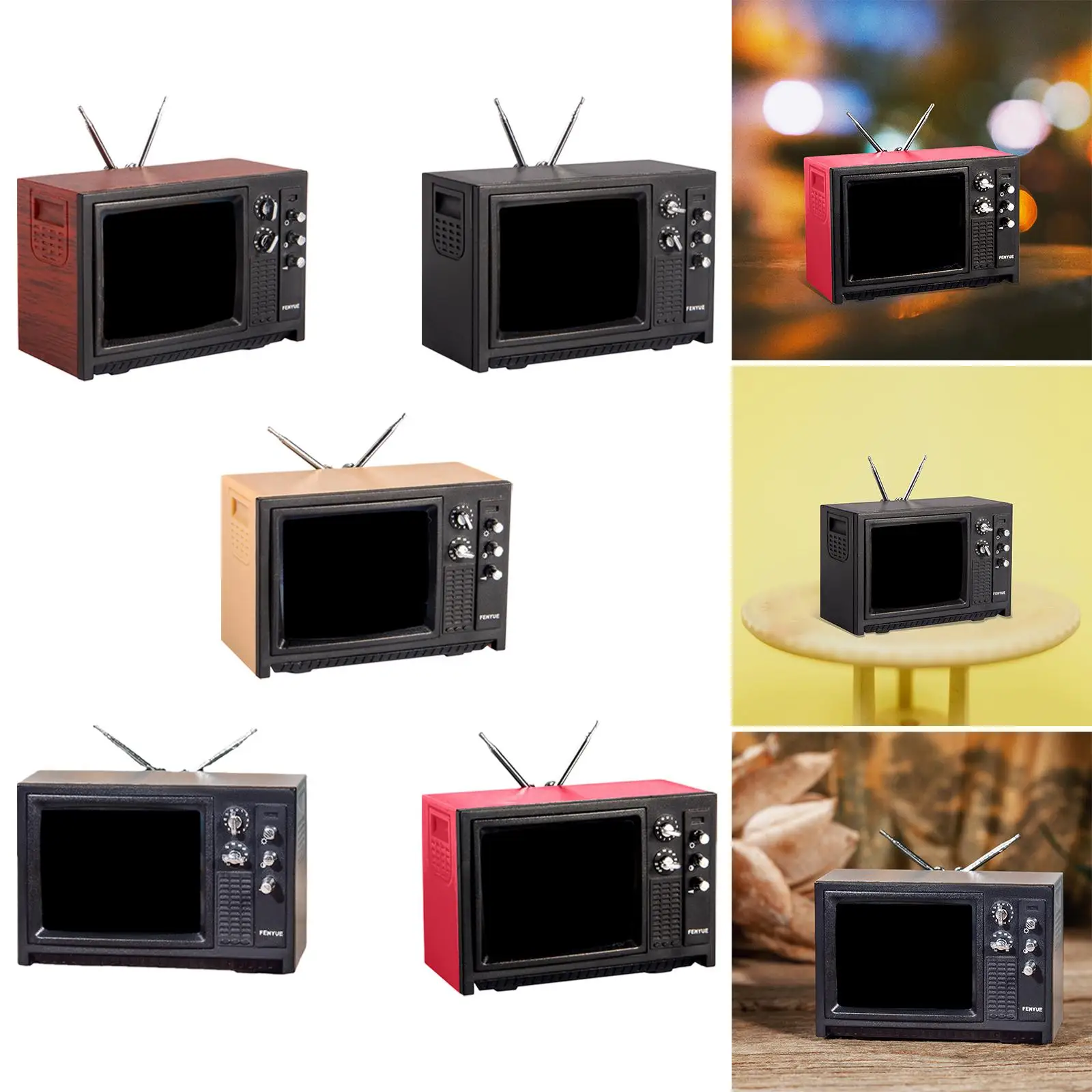 Miniatuur poppenhuis televisiemodel woonkamer micro landschap leven scène slaapkamer meubilair 1:12 decor landschap benodigdheden