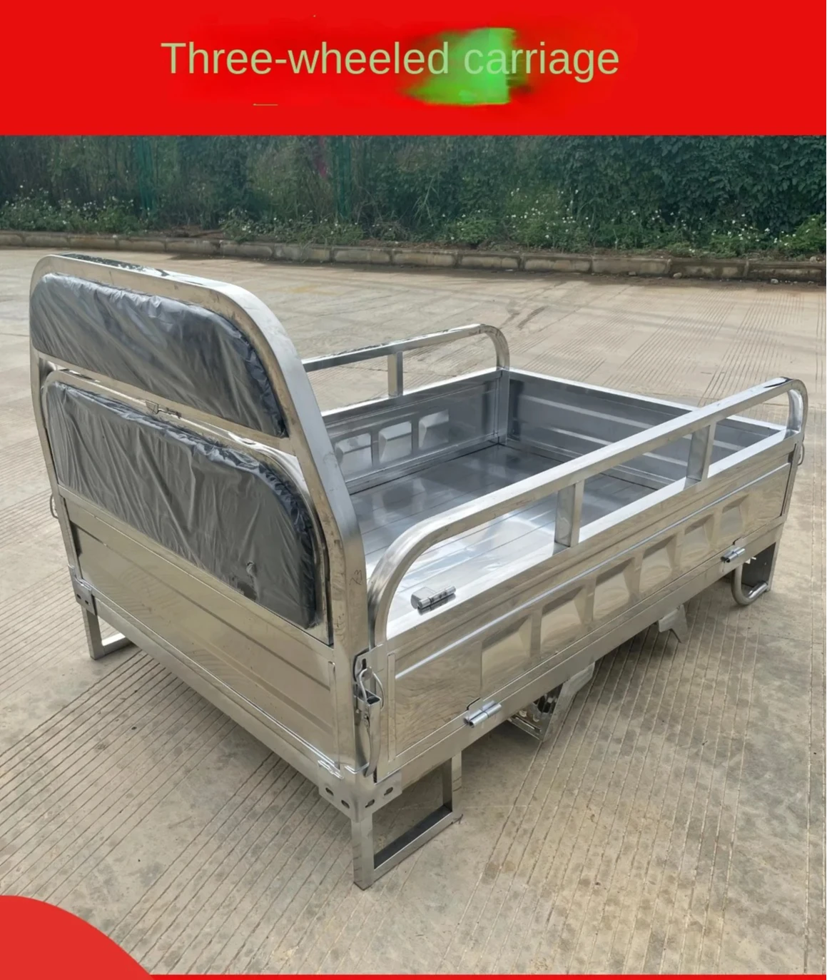 Electric Motorcycle Tricycle Carriage Universal Stainless Steel Carriage Powered Car Bucket Modification Accessories