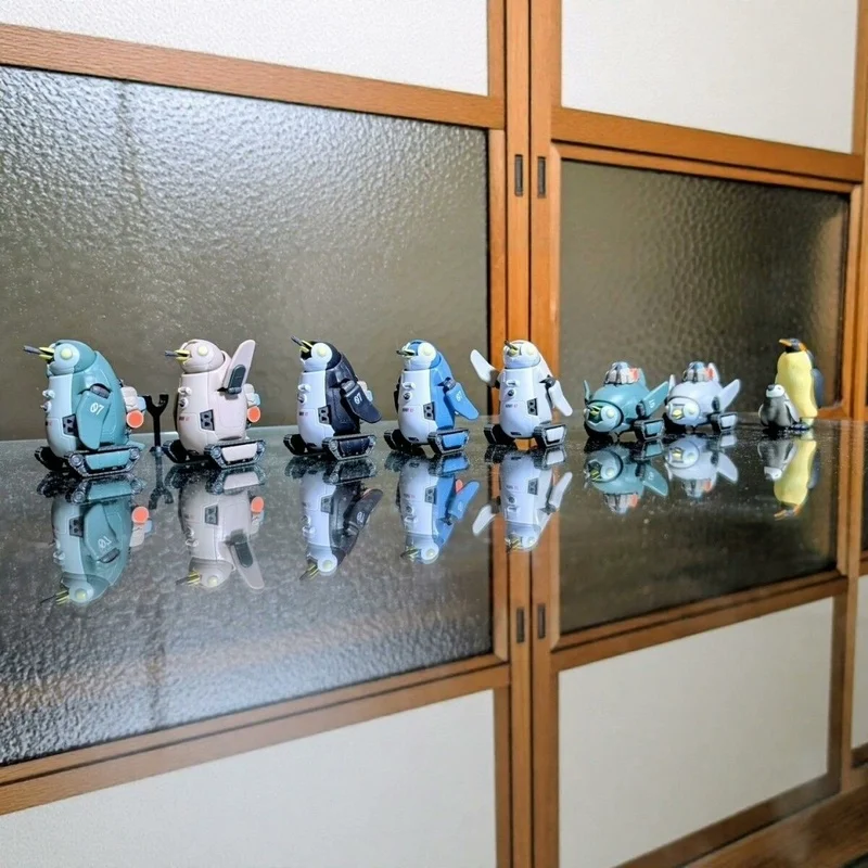 TOYS CABIN Jouet capsule mini pingouin mecha transformable, modèle de collection super articulé à l'échelle micro pour décoration de bureau, en stock